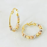 Candongas Aro Bolas 1.8gr / 2cm / Tres Oros 18K *