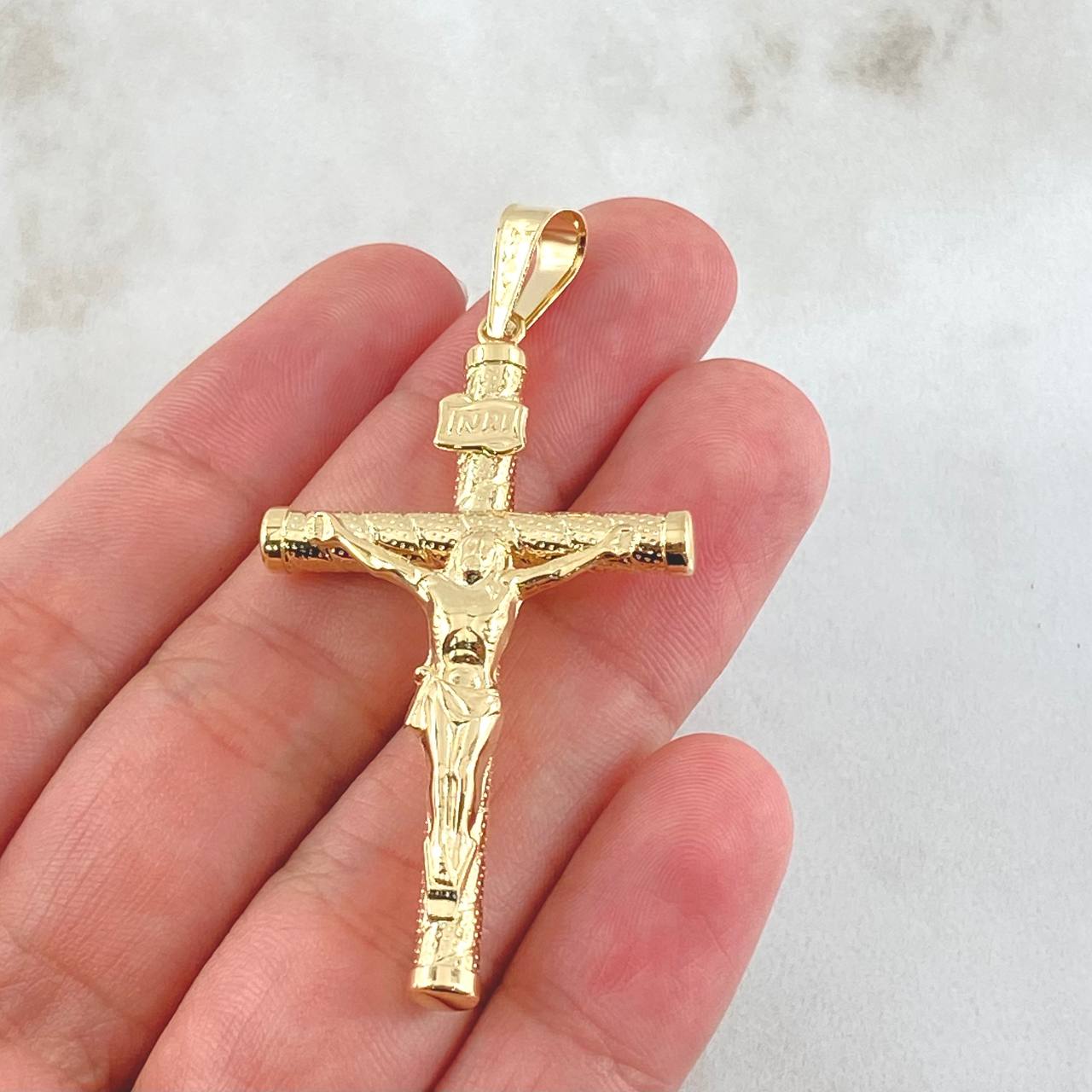 Dije Cruz Cristo 3gr / 5.8cm / Oro Amarillo 18K