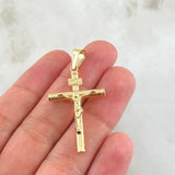 Dije Cruz Cristo 1.7gr / 4.3cm / Oro Amarillo 18K