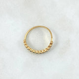 Anillo Circulos Ondulados 1.8gr / T7 1/4 / Circones Verdes Oro Amarillo