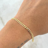 Pulso Cubano 2.3gr / 20cm / 3.4mm Oro Amarillo +1 18K ©