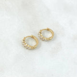Candongas Doble Carril Basteado 1.45gr / 1.1cm / Nac.Esp. Oro 18K *