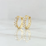 Candongas Doble Carril Basteado 1.45gr / 1.1cm / Nac.Esp. Oro 18K *