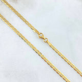 Cadena Escalera 6.3gr / 50cm / 2.7mm Lisa Oro Amarillo +3 18K *