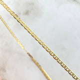 Cadena Escalera 6.3gr / 50cm / 2.7mm Lisa Oro Amarillo +3 18K *