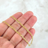 Cadena Escalera 6.3gr / 50cm / 2.7mm Lisa Oro Amarillo +3 18K *