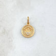 Dije Medalla Corona RX 0.85gr / 1.8cm / Punteada Oro Amarillo 18K ©