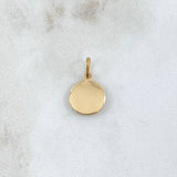 Dije Medalla Corona RX 0.85gr / 1.8cm / Punteada Oro Amarillo 18K ©