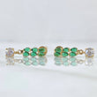 Topos Trigal Colgante 2.25gr / 2cm / Broche Mariposa Circones Verdes Blanco Oro Amarillo 18K ©