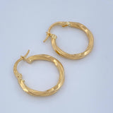 Candongas Mai 1.5gr / 2.1cm / Rayadas Oro Amarillo &