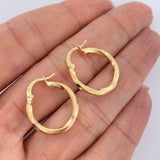Candongas Mai 1.5gr / 2.1cm / Rayadas Oro Amarillo &