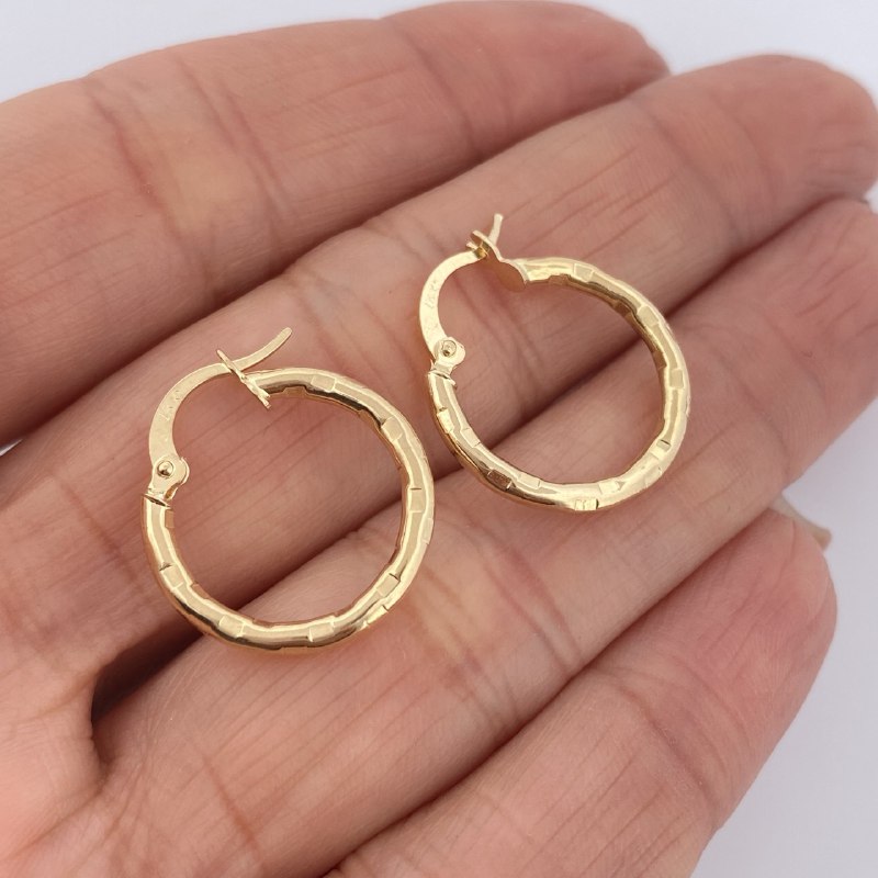 Candongas Sandra 1.3gr / 2cm / Oro Amarillo 18K &
