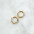 Candongas Carril 2.55gr / 1.6cm / Circones Blancos Oro Amarillo 18K *