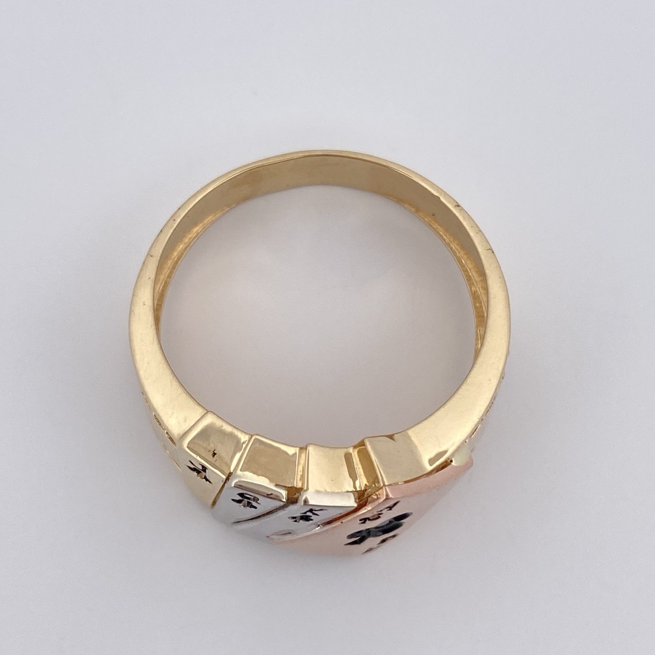 Anillo Cartas 6.95gr / T10 3/4 / Oro 18K &