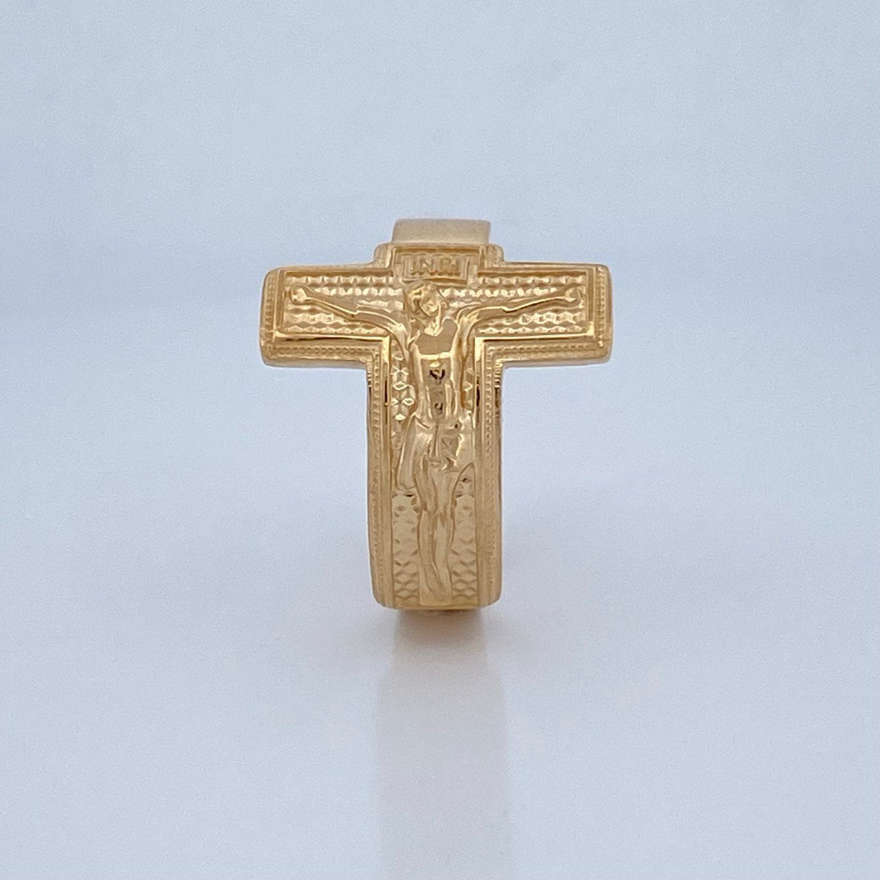 Anillo Cruz Cristo 6.75gr / T12 1/4 / Oro 18K &