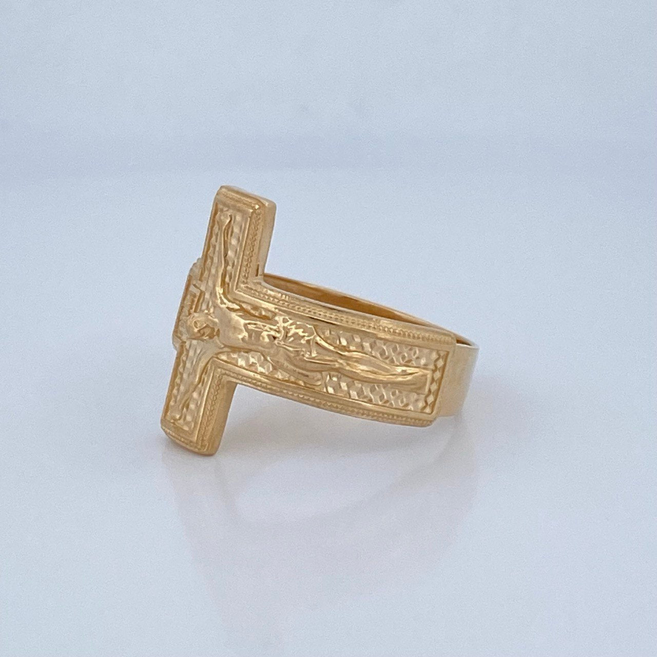 Anillo Cruz Cristo 6.75gr / T12 1/4 / Oro 18K &