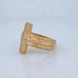 Anillo Cruz Cristo 6.75gr / T12 1/4 / Oro 18K &