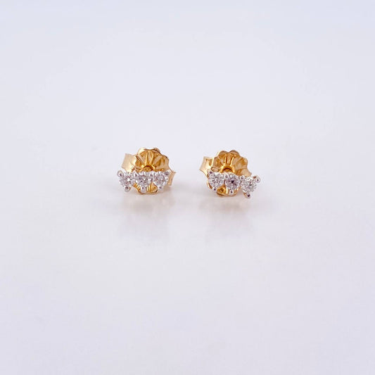 Topos Linea 0.8gr / Diamantes 11 Pts Dos Oros Amarillo Blanco 18K (Joya) &