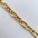 Pulso Figaro Eslabon Doble 11.15gr / 20.2cm / 12.45mm Oro Amarillo +3 18K &