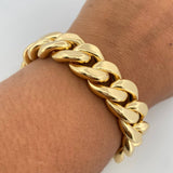 Pulso Cubano 24.05gr / 20.8cm / 15.6mm Oro Amarillo +3 18K &