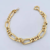 Pulso Figaro 4.15gr / 19.2cm / 8.12mm Tribal Oro Amarillo +3 18K &
