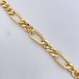 Pulso Figaro 4.15gr / 19.2cm / 8.12mm Tribal Oro Amarillo +3 18K &