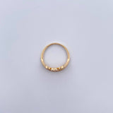 Anillo 15s Corona Corazon 2.7gr / T6 3/4 / Circones Blancos Oro Amarillo 18K &