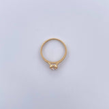 Anillo Halo Cuadrado 1.9gr / T5 3/4 / Circones Blancos Oro Amarillo 18K &