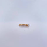 Anillo Solitario 2.15gr / T5 / Puente Circones Blancos Oro Amarillo 18K &