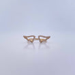 Anillo Doble Alas 1.4gr / T5 3/4 / Circones blancos Oro Amarillo 18K &
