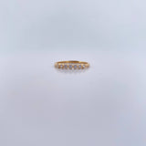 Anillo Circulos 1.5gr / T7 / Circones Blancos Oro Amarillo 18K &