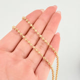 Cadena Militar Media Luna 16.7gr / 70cm / 3mm Oro Amarillo Nac.Esp. 18K *