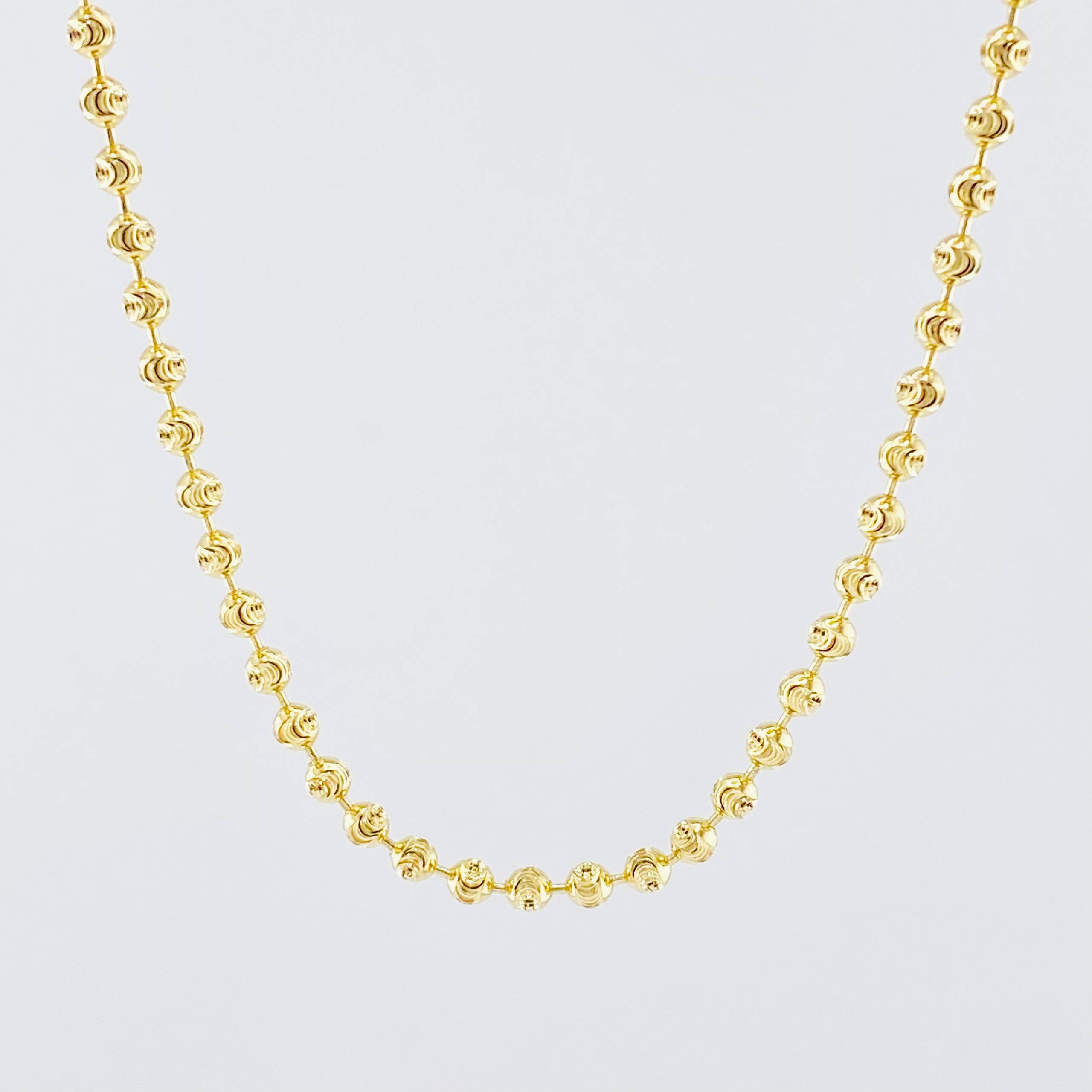 Cadena Militar Media Luna 16.9gr / 70cm / 3mm Oro Amarillo Nac.Esp. 18K