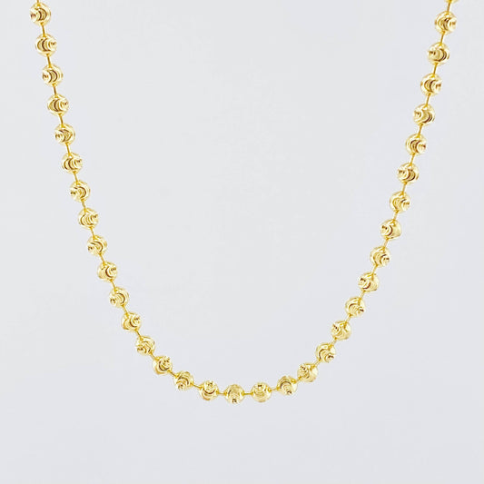 Cadena Militar Media Luna 16.9gr / 70cm / 3mm Oro Amarillo Nac.Esp. 18K