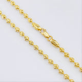 Cadena Militar Media Luna 16.7gr / 70cm / 3mm Oro Amarillo Nac.Esp. 18K *