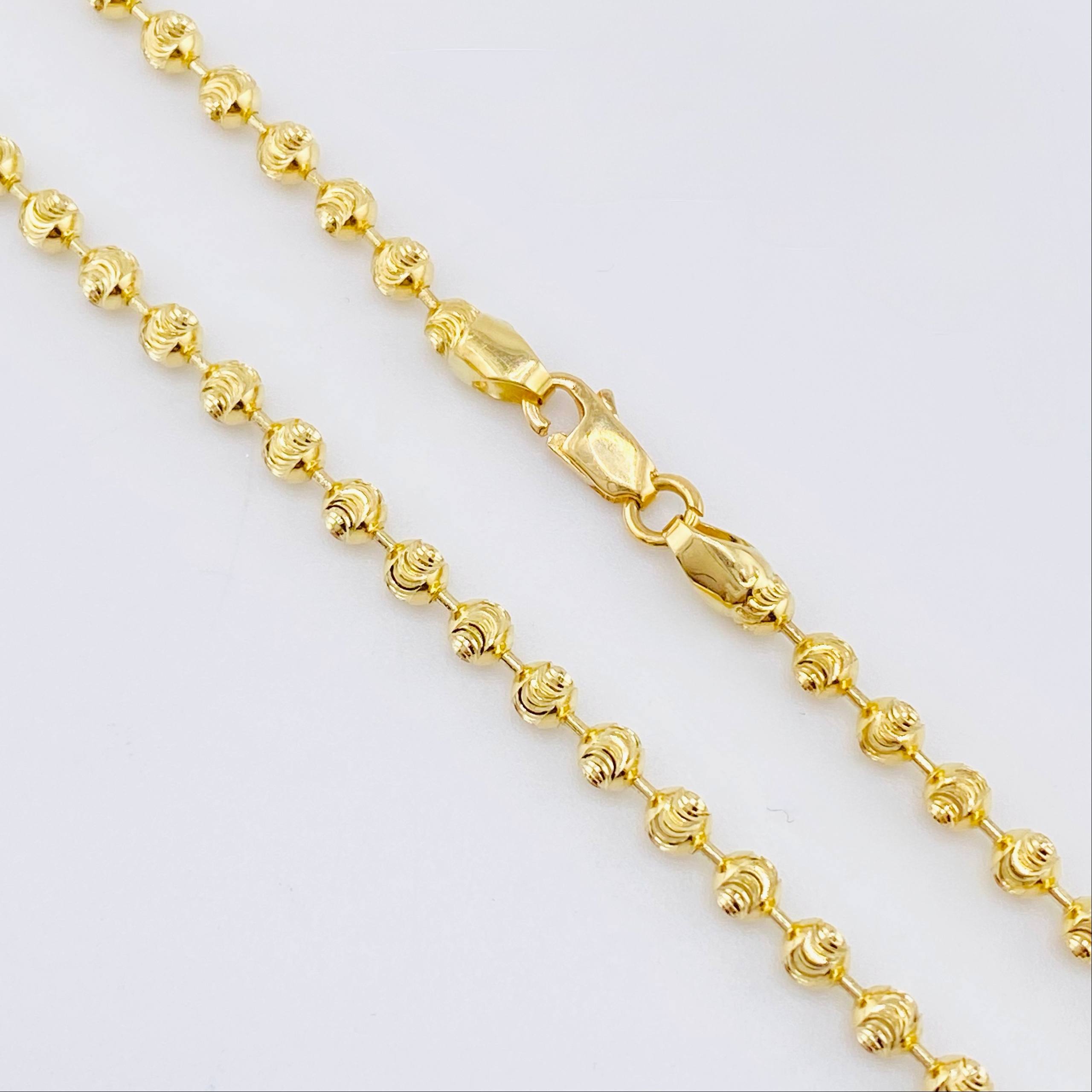 Cadena Militar Media Luna Diamantada 28.3 g / 70.7 cm / 2.8 mm Oro Amarillo 18K