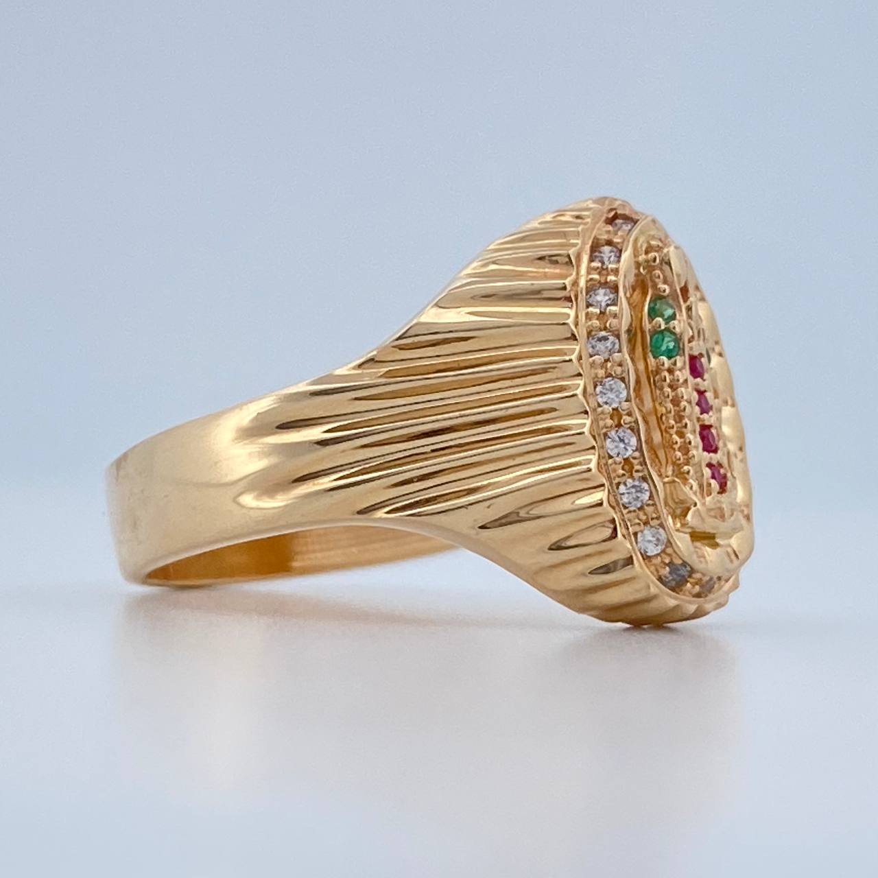 Anillo Virgen De Guadalupe 4.65gr / T7 1/2 / Oro Amarillo 18K &