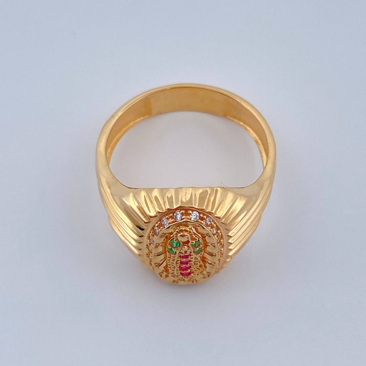 Anillo Virgen De Guadalupe 4.65gr / T7 1/2 / Oro Amarillo 18K &