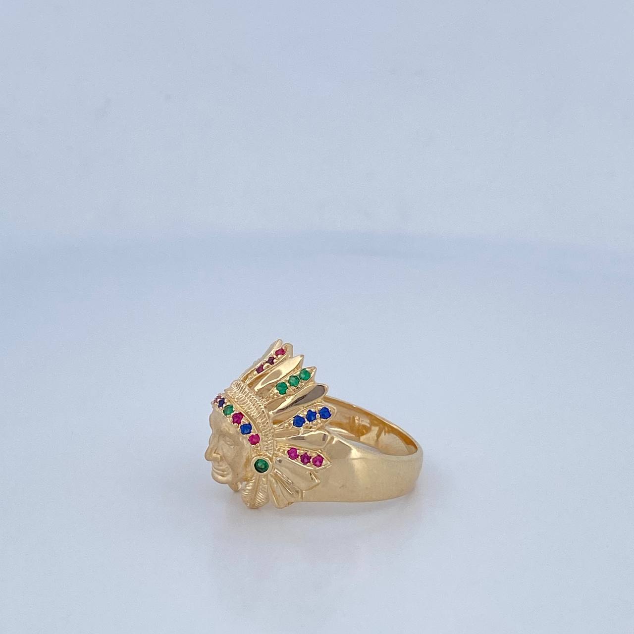 Anillo Indio 7.35gr / T8 3/4 / Oro 18K $