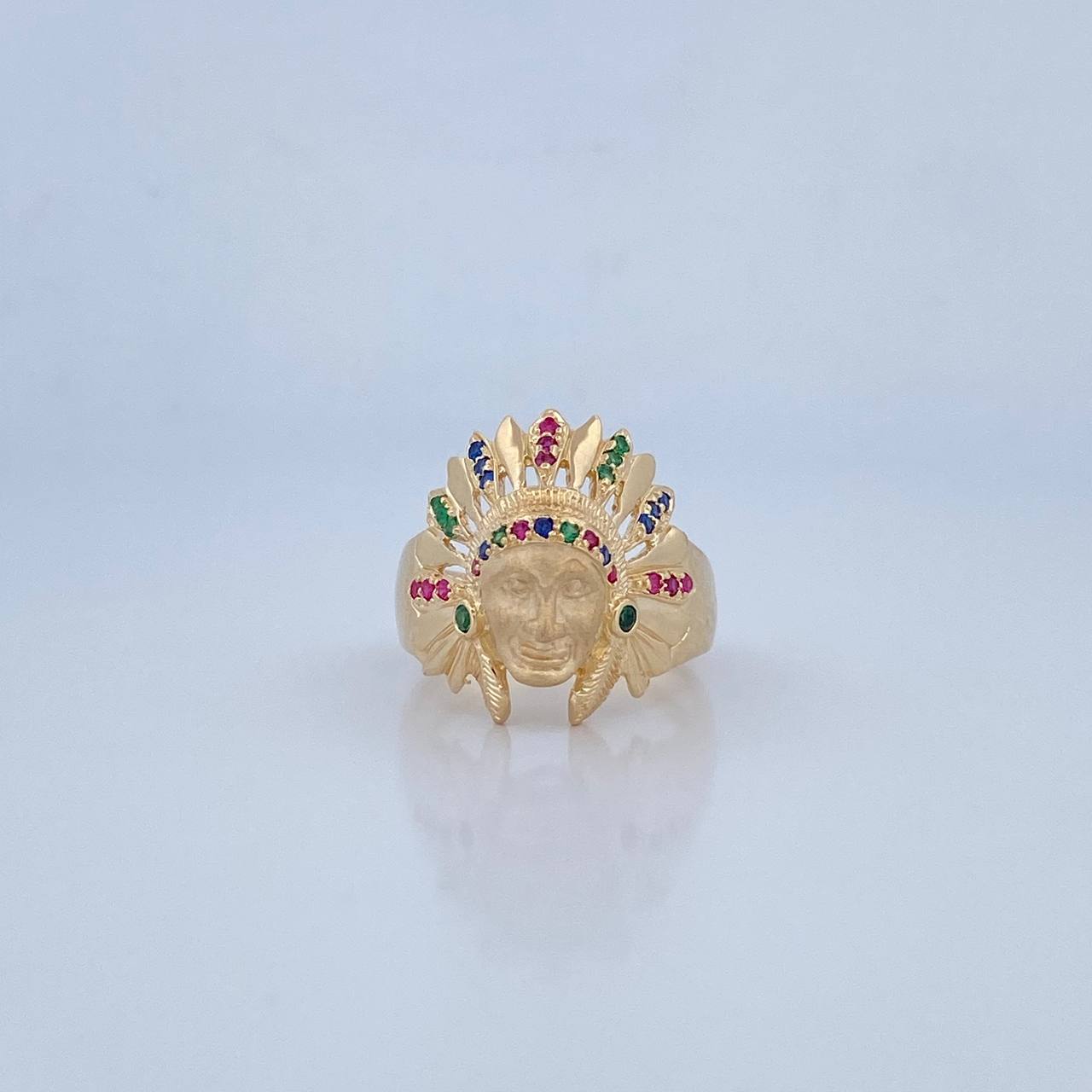 Anillo Indio 7.95gr / T8 3/4 / Oro 18K $