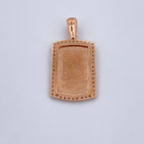 Dije Placa 2.5gr / 2.6cm / Oro 18K $
