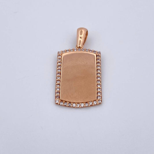 Dije Placa 2.5gr / 2.6cm / Oro 18K $