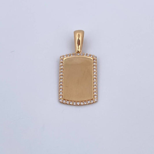 Dije Placa 2.9gr / 2.7cm / Oro 18K $