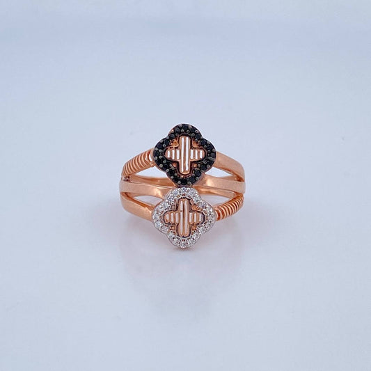 Anillo Trebol  3.8gr / T6 / Oro 18K $