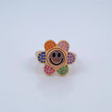 Anillo Trebol Cara Feliz 5.1gr / T6 3/4 / Oro 18K $