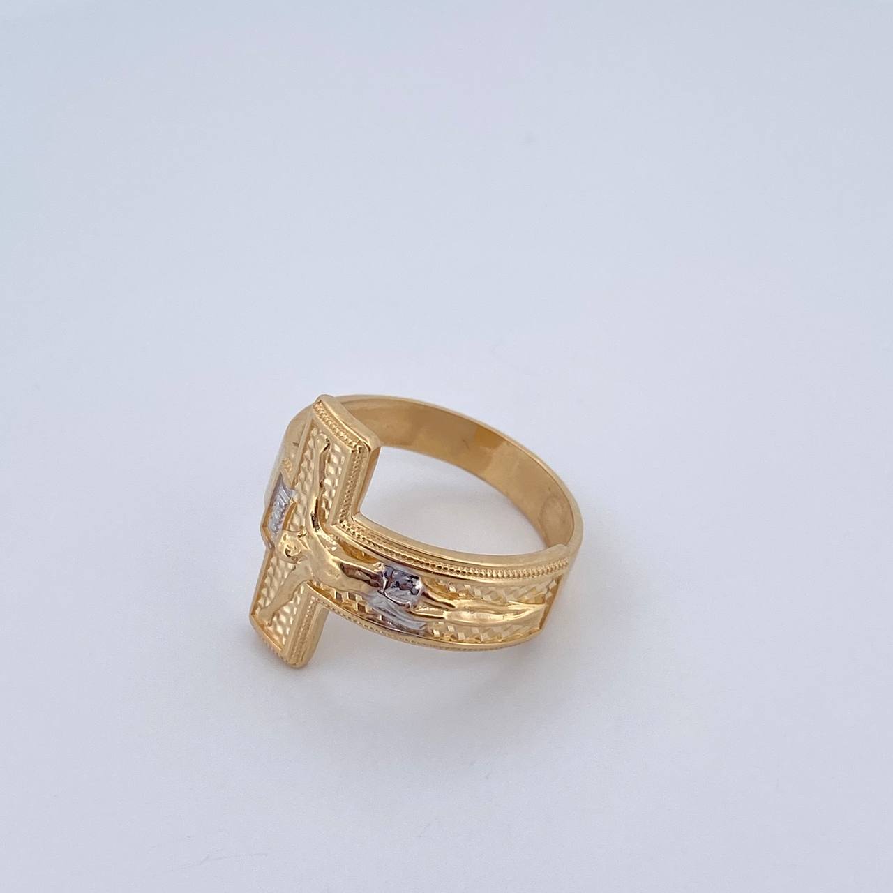Anillo Cristo 6.5gr / T11 / Oro 18K $