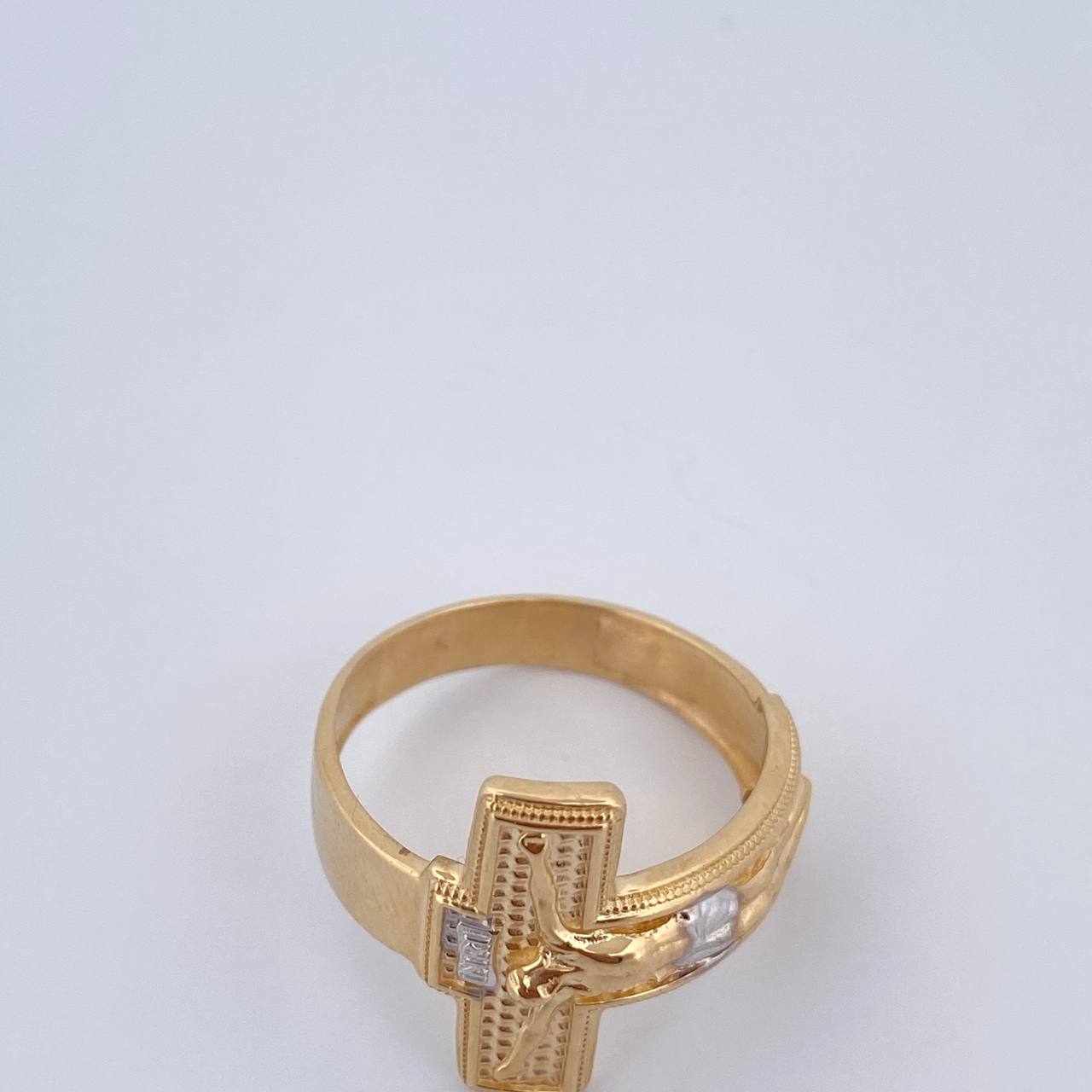Anillo Cristo 6.5gr / T11 / Oro 18K $