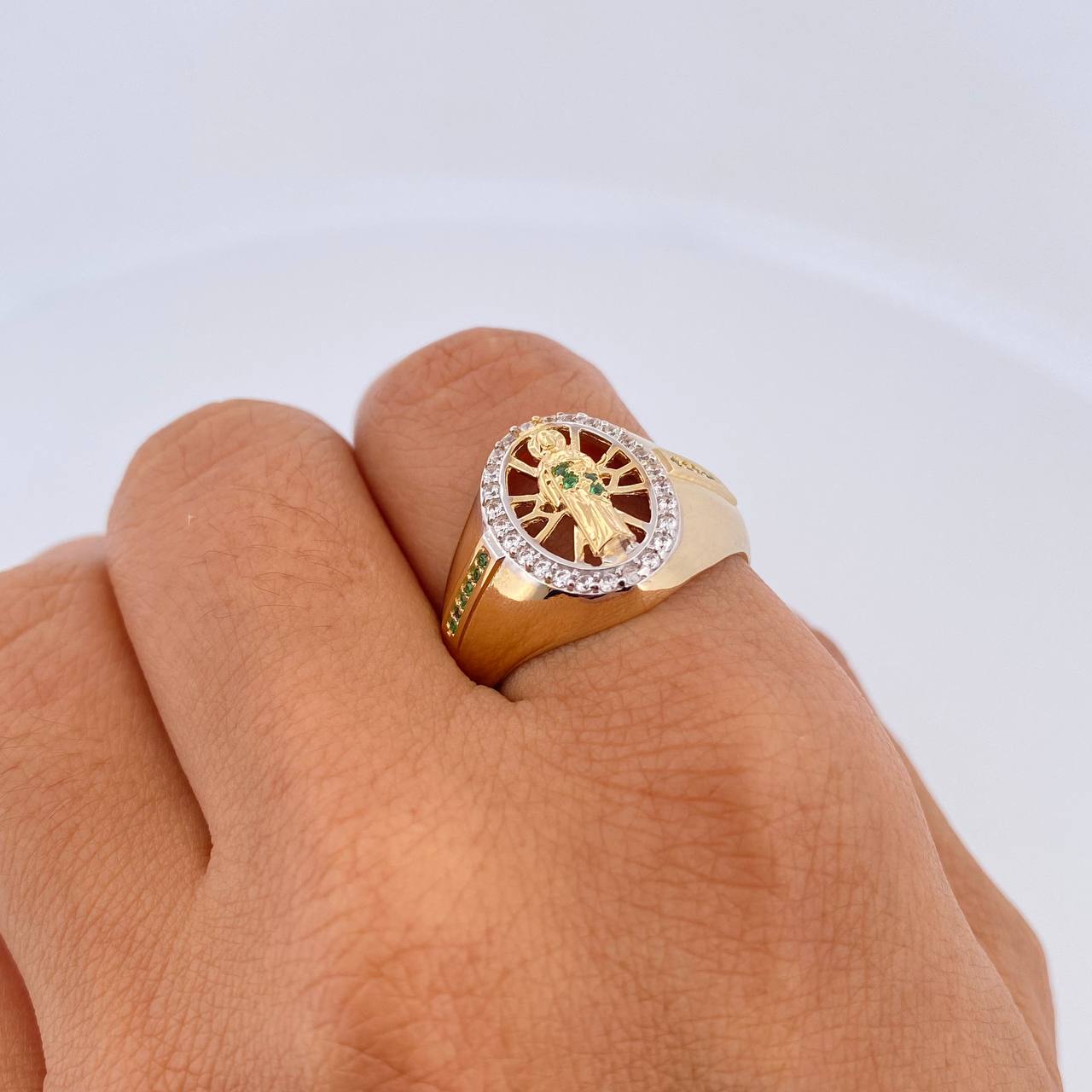 Anillo San Judas Tadeo 6.75gr / T10 1/2 / Oro 18K $