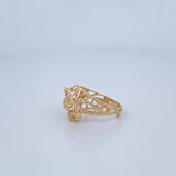 Anillo Pantera Filigrana 3.6gr / T8 1/2 / Oro 18K $