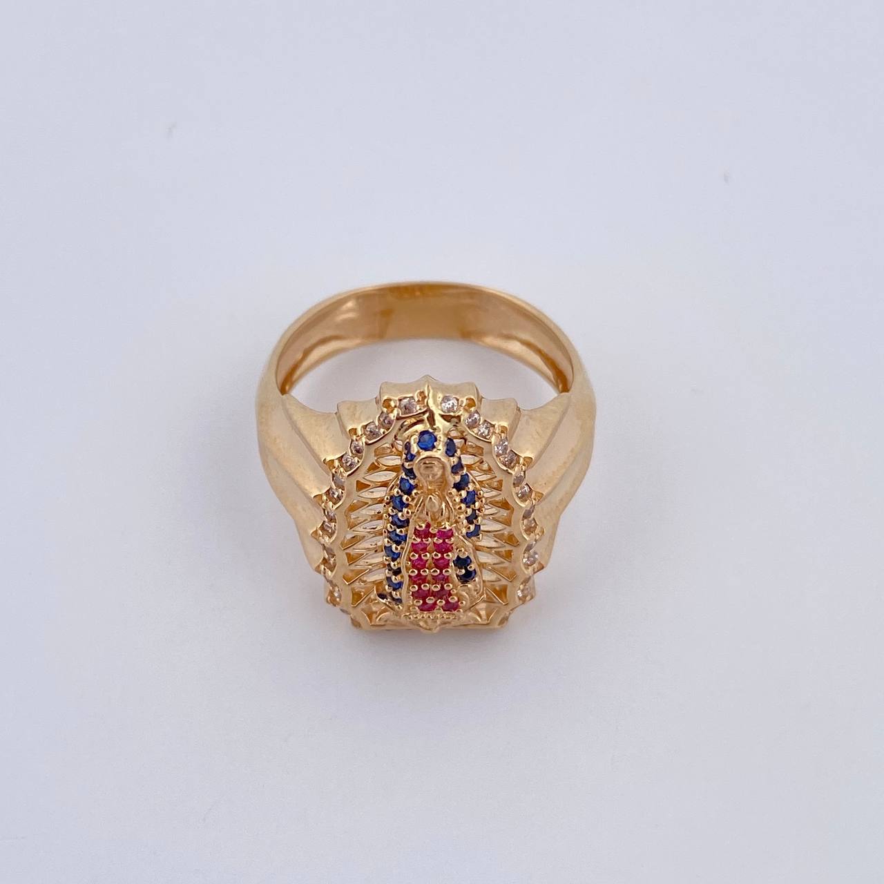 Anillo Virgen de Guadalupe 6.65gr / T7 3/4 / Oro 18K $